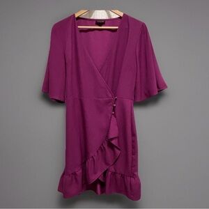 TopShop wrap dress Ruffles Easter Spring Violet short mini women’s Size 8